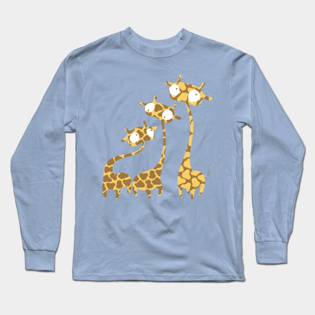 Cute Giraffe Family - Savannah Animals Long Sleeve T-Shirt by loltshirts